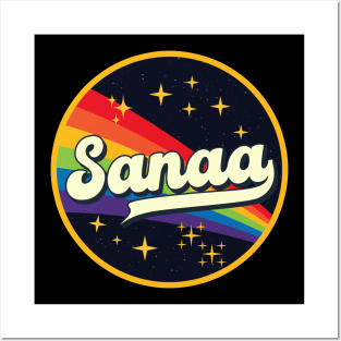 Sanaa // Rainbow In Space Vintage Style Posters and Art